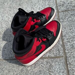 Nike Red and Black Air Jordan Sneakers Bold Design